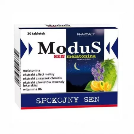 Modus Sen Plus x 30 tabletek Spokój i Sen PHARMACY LABORATORIES