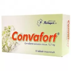 Convafort 15.7mg x 30 tabletek na wzmocnienie krążenia WROCŁAWSKIE ZAKŁADY ZIELARSKIE "HERBAPOL" S.A.