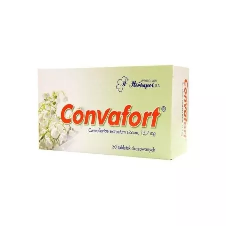 Convafort 15.7mg x 30 tabletek na wzmocnienie krążenia WROCŁAWSKIE ZAKŁADY ZIELARSKIE "HERBAPOL" S.A.