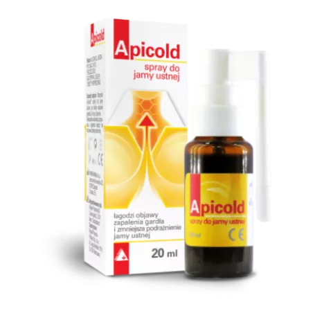 Apicold spray do jamy ustnej x 20 ml leki na ból gardła i chrypkę ALPEN PHARMA AG S.A.