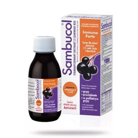 Sambucol Immuno Forte płyn x 120 ml preparaty na odporność dla dzieci ADAMED PHARMA SPÓŁKA AKCYJNA