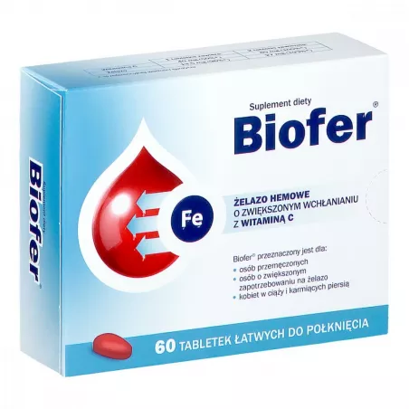 Biofer x 60 tabletek żelazo ORKLA CARE S.A.