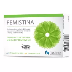 Femistina x 10 kapsułek na dzień + 10 kapsułek na noc infekcje MEDIMED SPÓŁKA CYWILNA DAGMARA KOPEĆ. PIOTR KOPEĆ