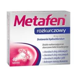 Metafen rozkurczowy 40 mg x 40 tabletek tabletki przeciwbólowe ZAKŁADY FARMACEUTYCZNE POLPHARMA S.A.