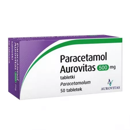 Paracetamol Aurovitas 500mg x 50 tabletek tabletki przeciwbólowe AUROVITAS PHARMA POLSKA SP.Z O.O.