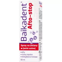 Baikadent Afto-stop spray do ust x 30ml zajady WROCŁAWSKIE ZAKŁADY ZIELARSKIE "HERBAPOL" S.A.