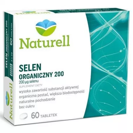 Naturell Selen Organiczny 200 mcg x 60 tabletek naturalne preparaty na odporność USP ZDROWIE SP. Z O.O