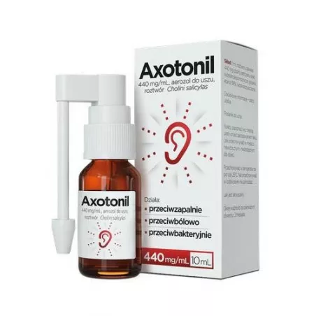Axotonil aerozol do uszu 440 mg/ml x 10 ml ból ucha AFLOFARM FARMACJA POLSKA SP. Z O.O.