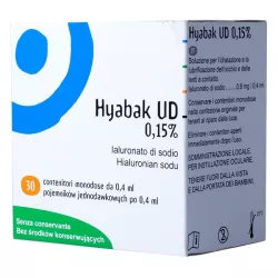 Hyabak UD Krople do oczu nawilżające bez konserwantów x 30 minimsów krople do oczu LABORATOIRES THEA