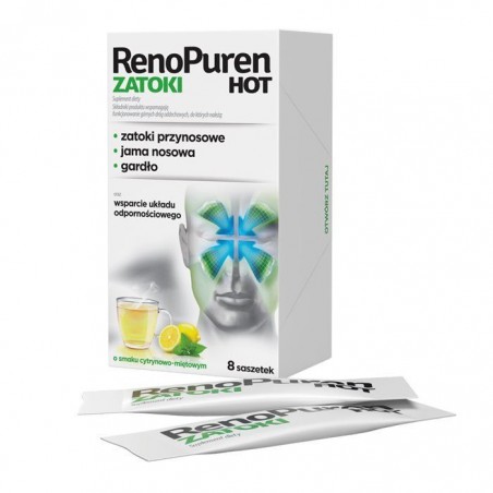 RenoPuren Zatoki Hot x 8 saszetek aflofarm AFLOFARM FARMACJA POLSKA SP. Z O.O.