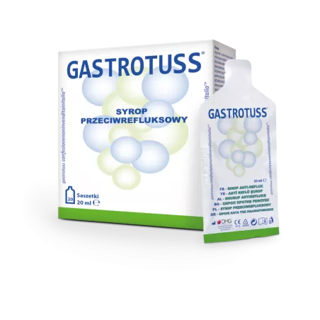 Gastrotuss syrop przeciwrefluksowy 20ml x 20 saszetek wrzody żołądka, zgaga, refluks VITAMED