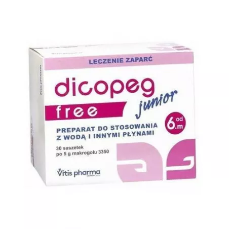 Dicopeg Junior Free x 30 saszetek preparaty na zaparcia VITIS PHARMA