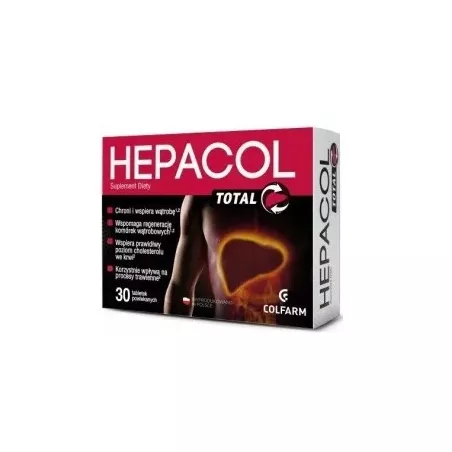 Hepacol Total tabletki x 30 tabletek wątroba ZAKŁADY FARM. COLFARM