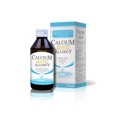 Calcium Hasco Allergy syrop 150 ml syropy na alergię PRZEDSIĘBIORSTWO PRODUKCJI FARMACEUTYCZNEJ HASCO-LEK S.A.
