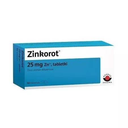 Zinkorot 0,025 g Zn2+ x 50 tabletek cynk WORWAG PHARMA GMBH & CO.KG