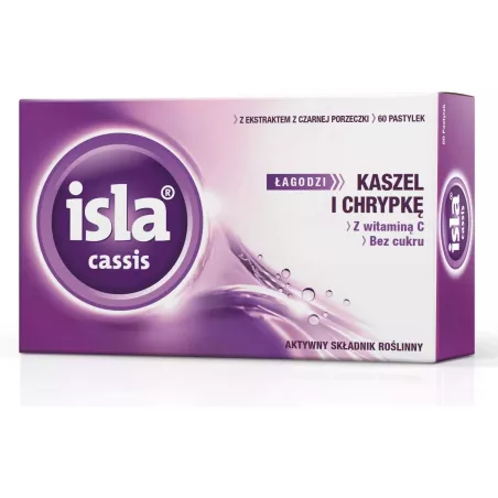 Isla-cassis x 60 pastylek leki na ból gardła i chrypkę SALVEO POLAND SP. Z O.O.