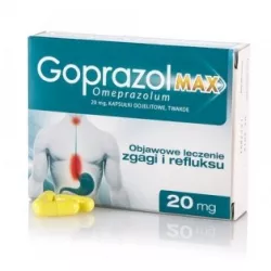 Goprazol Max 20mg x 14 kapsułki dojelitowe wrzody żołądka, zgaga, refluks S-LAB SP. Z O. O.