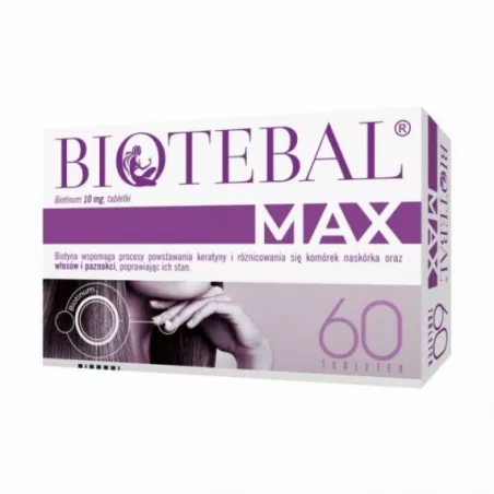 Biotebal Max 10mg x 60 tabletek preparaty na łysienie i wypadanie włosów ZAKŁADY FARMACEUTYCZNE POLPHARMA S.A.