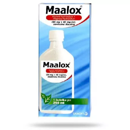 Maalox zawiesina x 250 ml wrzody żołądka, zgaga, refluks SANOFI AVENTIS SP. Z O.O.