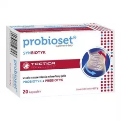Probioset kapsułki x 20 kapsułek preparaty na jelito drażliwe TACTICA PHARMACEUTICALS SP. Z O.O.