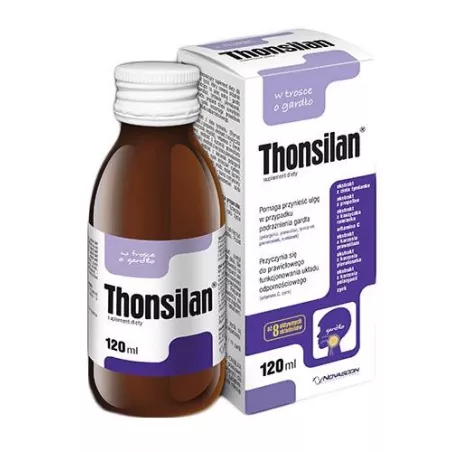 Thonsilan syrop 120 ml leki na ból gardła i chrypkę NOVASCON PHARMACEUTICALS SP. Z O.O.