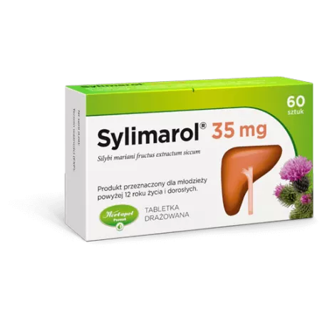 Sylimarol 35mg x 60 tabletek wątroba POZNAŃSKIE ZAKŁADY ZIELARSKIE "HERBAPOL" S.A.