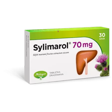 Sylimarol 70mg x 30 tabletek wątroba POZNAŃSKIE ZAKŁADY ZIELARSKIE "HERBAPOL" S.A.
