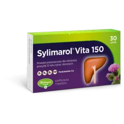 Sylimarol Vita 150mg x 30 kapsułek Preparaty na trawienie POZNAŃSKIE ZAKŁADY ZIELARSKIE "HERBAPOL" S.A.
