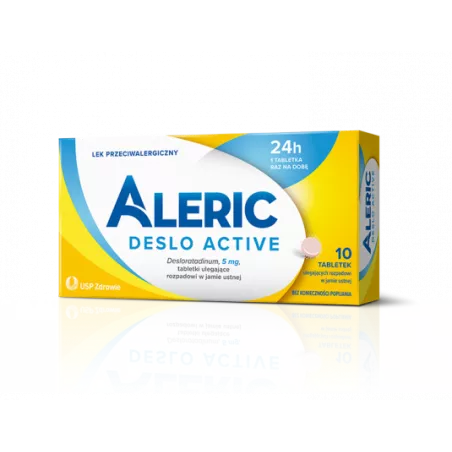 Aleric Deslo Activ 5mg x 10 tabletek tabletki na alergię US PHARMACIA SP. Z O.O.