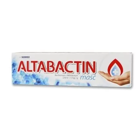 Altabactin (250 j.m. + 5 mg)/g maść 20 g rany wrzody odleżyny SANDOZ GMBH