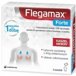 Flegamax Forte granulat do sporządzania roztworu doustnego x 6 saszetek leki na kaszel ZAKŁADY FARMACEUTYCZNE POLPHARMA S.A.