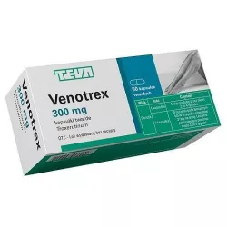 Venotrex kapsułki 300mg x 50 kapsułek na wzmocnienie krążenia TEVA PHARMACEUTICALS POLSKA SP. Z O. O.