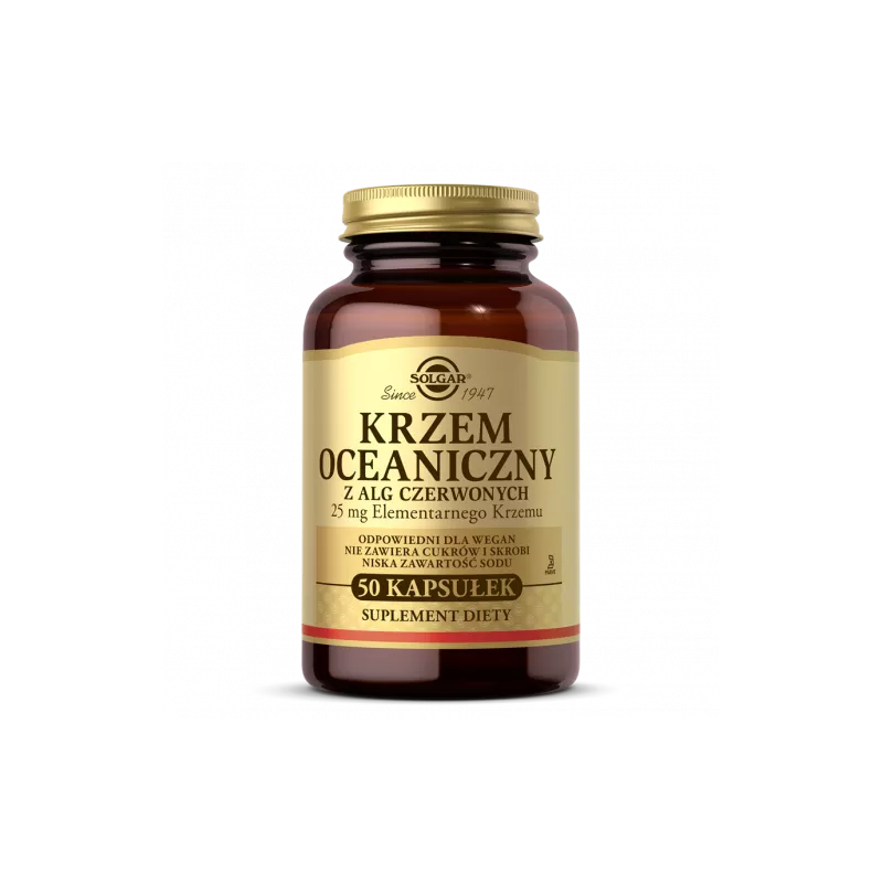 SOLGAR POLSKA SP. Z O.O. Solgar Krzem oceaniczny 25mg z alg x 50 kapsułek — Inhaltsstoffe i ocena