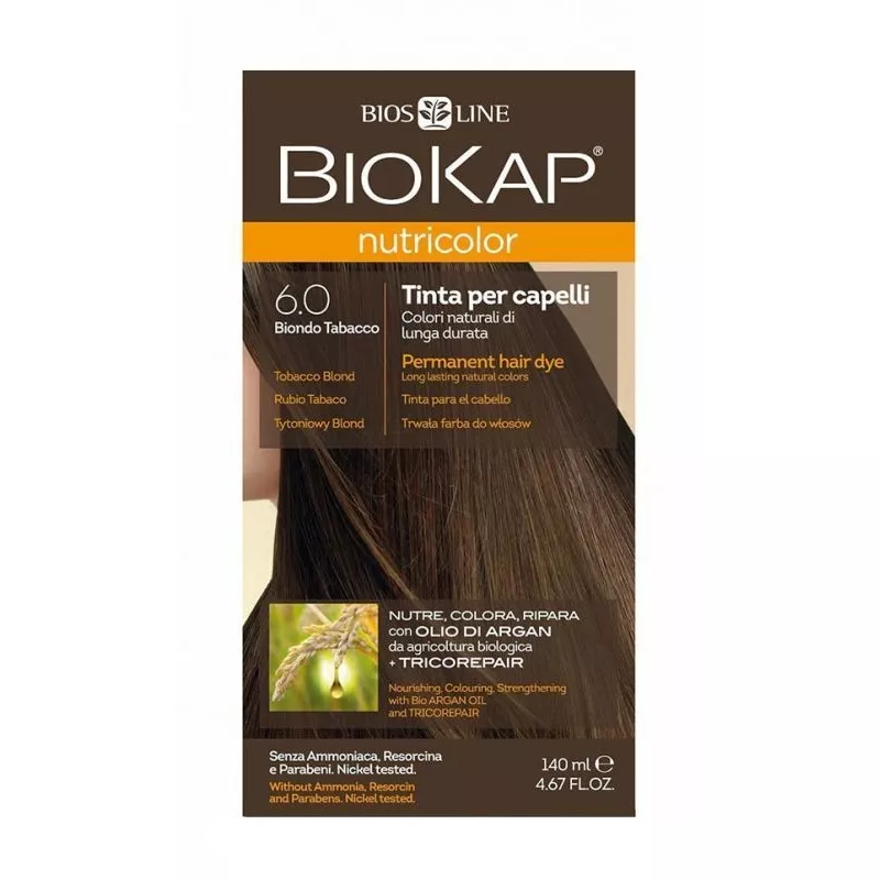 LAB PHARMA AGNIESZKA LEWANDOWSKA Biokap Nutricolor Farba do włosów 6.0 Tytoniowy Blond, 140 ml — Składniki i ocena
