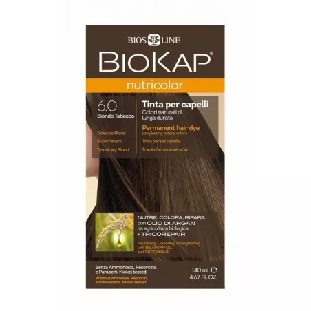 Biokap Nutricolor Farba do włosów 6.0 Tytoniowy Blond, 140 ml do włosów LAB PHARMA AGNIESZKA LEWANDOWSKA