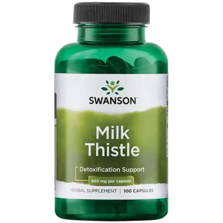 SWANSON Milk Thistle 500mg- Ostropest x 100 kapsułek wątroba Swanson