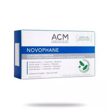 Novophane x 60 kapsułek suplementy na skórę włosy i paznokcie ACM Labolatorie