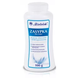Zasypka do ciała przeciw otarciom i podrażnieniom x 100 g odparzenia oparzenia i pęcherze PRZEDSIĘBIORSTWO FARMACEUTYCZNE "ZI...