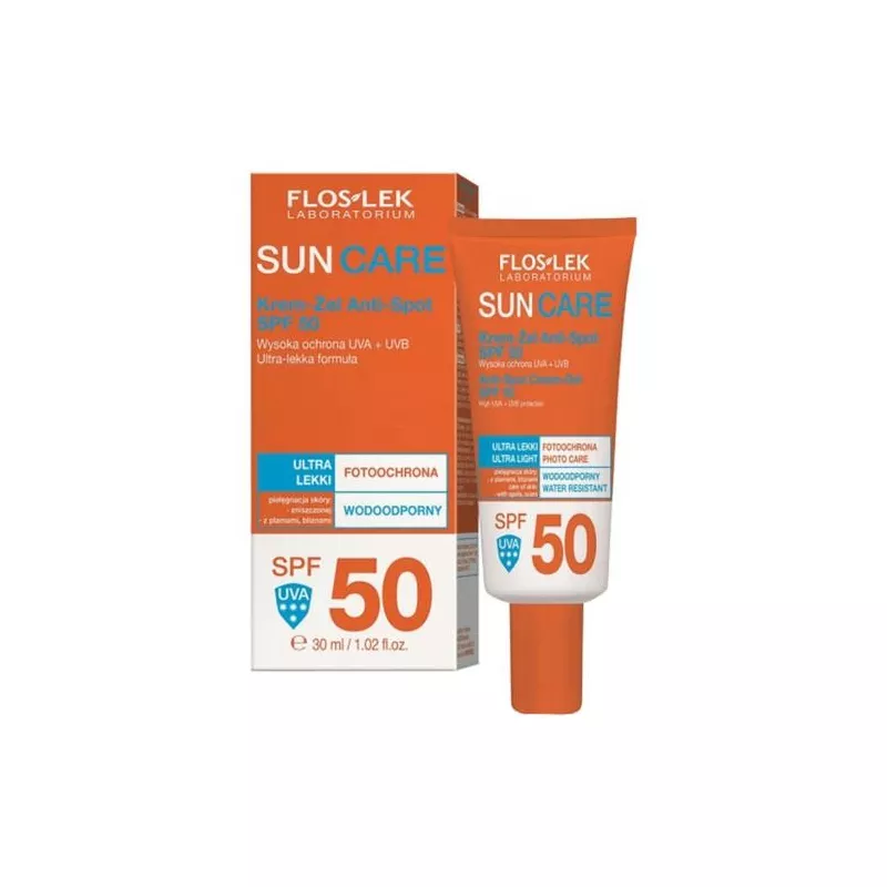 LABORATORIUM KOSMETYCZNE "FLOSLEK"  FURMANEK SP.J. Flos-Sun Cremegel Anti-Spot SPF50 x 30 ml — Inhaltsstoffe i ocena