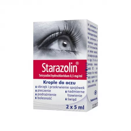 Starazolin krople oczne 0.5 mg/ml x 10 ml krople do oczu na alergię WARSZAWSKIE ZAKŁ.FARM. POLFA S.A.