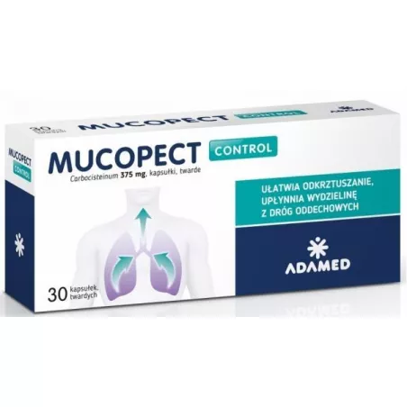 Mucopect Control 375 mg x 30 kapsułki leki na kaszel ADAMED PHARMA SPÓŁKA AKCYJNA