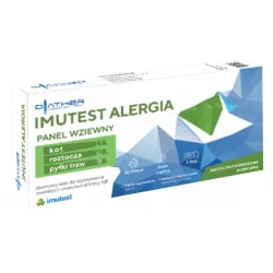 TEST ImuTest ALERGIA (kot, roztocza, trawa) x 1 sztuka ( data ważności 30.04.2024 ) Testy diagnostyczne DIATHER SP. Z.O.O. SP...