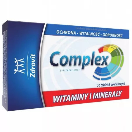Zdrovit complex witamin i minerałów x 56 tabletek Sprawny umysł N.P.ZDROVIT SP Z O.O.