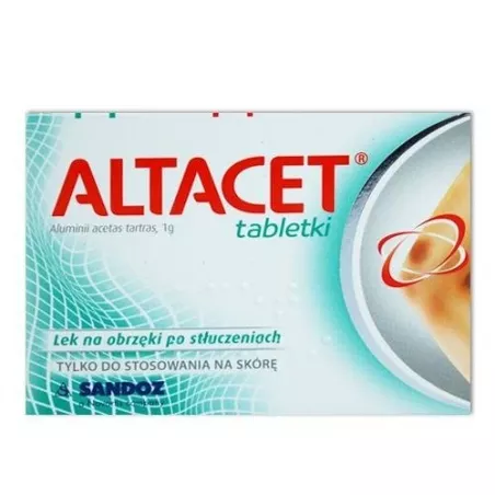 Altacet 1g x 6 tabletek stłuczenia i siniaki SANDOZ GMBH