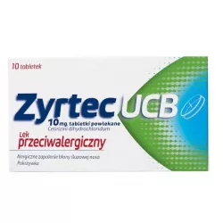 Zyrtec UCB 10 mg x 10 tabletek tabletki na alergię VEDIM SP. Z O.O.