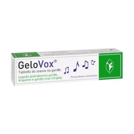 Gelovox porzeczkowo-mentolowym x 10 tabletek do ssania leki na ból gardła i chrypkę SIROWA POLAND SP. Z O.O.