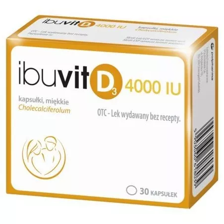 Witamina D Ibuvit D3 4000 IU x 30 kapsułek ( data ważności 30.09.2024 ) witamina D ZAKŁADY FARMACEUTYCZNE POLPHARMA S.A.