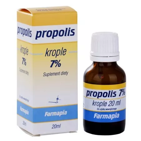 Propolis krople 7% Farmapia 20 ml naturalne preparaty na odporność FARMAPIA