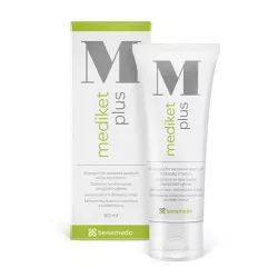 MEDIKET PLUS 60 Szampon przeciwłupieżowy x 60 ml ( data ważności 25.12.2023 ) Włosy BENEMEDO SP. Z O.O.