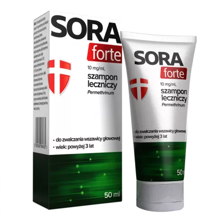 Sora forte szampon leczniczy 10 mg/ml x 50 ml wszy SCAN-ANIDA SP. Z O.O.